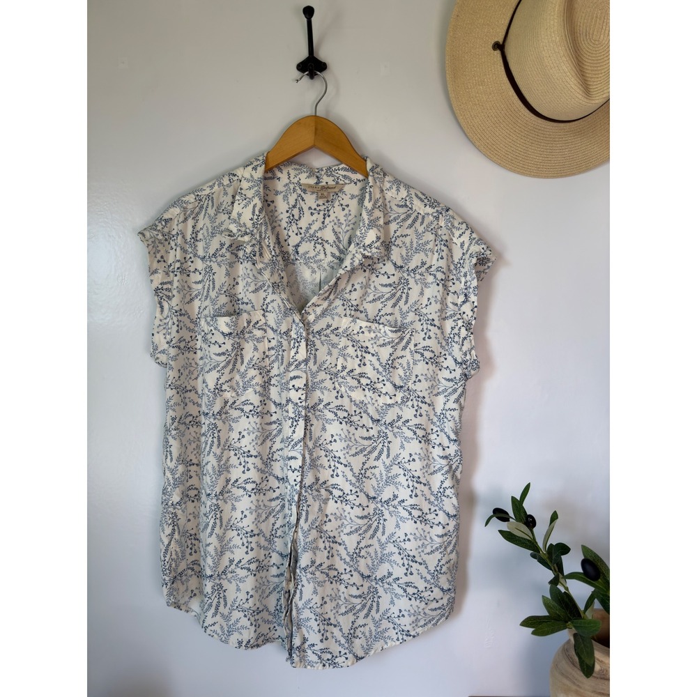 Jachs Girlfriend New York Floral Button Front Blouse